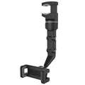 Rearview Mirror Phone Holder 360° Rotatable and Retractable Car Phone Mount Multifunctional Rear View Mirror Holder for All Car