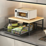 

Kitchen Countertop Organizer – Multi-Use Shelf for Microwave, Spices, Coffee Machine &amp; Printer

