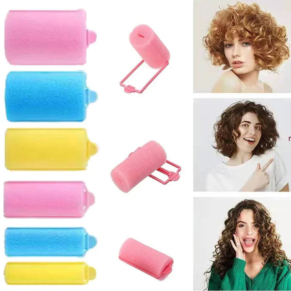 

6-14pcs Soft Sponge Foam Cushion Hair Rollers Curlers Hair Salon Barber DIY Curls Hairdressing Kit DIY Home Hair Styling Tools

