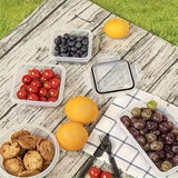 

4 Piece Food Storage Containers Set with Easy Snap Lids (4 Lids + 4 Containers) - Airtight Plastic Containers for Pantry

