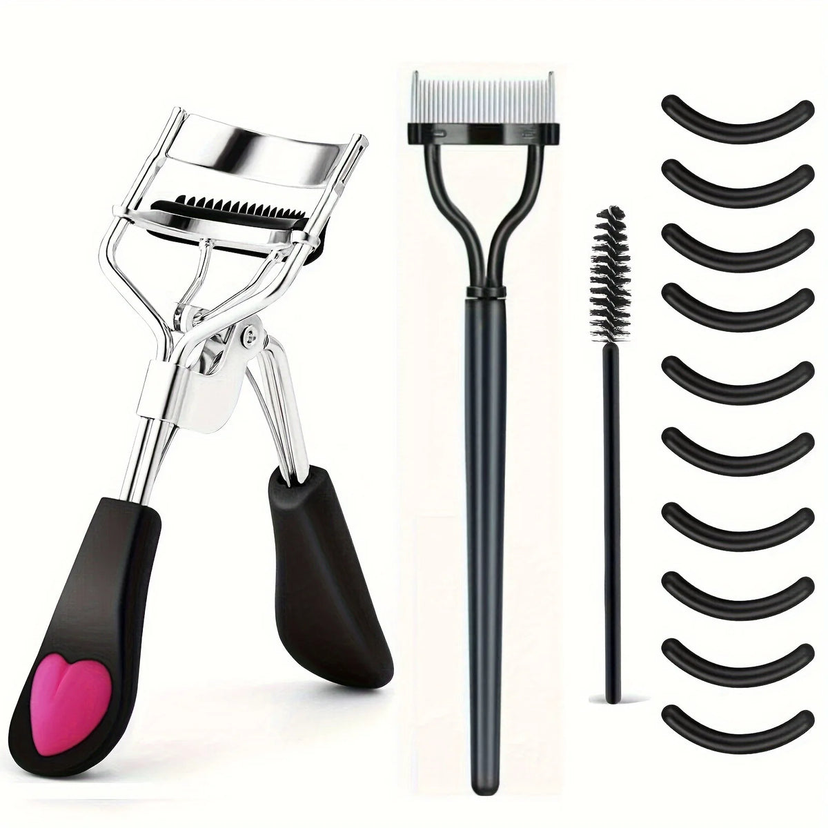 

7/15pcs Eyelash Curler Set With Replacement Pads For Women Eyelashes Curling Tweezers Clips Lash Mascara Wands Brush Makeup Tool


