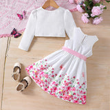

Ensemble enfant robe et veste fleurie

