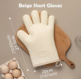 

Premium Silicone Oven Mitts: Heat Resistant, Anti-Slip Dots, Hangable &amp; Easy Clean for Cooking, Baking

