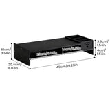 

Monitor Stand Riser 2-Tier Desk Shelf 4.3 Inch Height Computer Riser with Storage Organizer for Home Laptop PC TV Work Table


