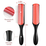 

9-Row Detangling Hair Brush Detangler Hairbrush Scalp Massager Straight Wet Comb for Women Men Salon Curly hair brush

