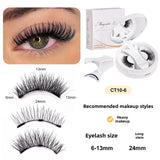 

Magnetic Eyelashes Set 1 Pair Reusable No Glue Needed False Eyelashes with Magnetic Tweezers Curly Faux Lashes Makeup Tool

