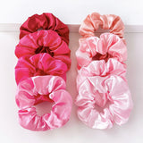 

8Pcs/set Bright Color Silk Hair Scrunchies Women Y2K Solid Color Elastic Hair Bands Ponytail Holders Hair Rope Hair Accessories

