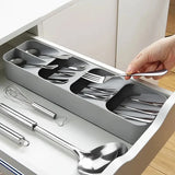

Cutlery Organizer Knife Storage Tray Spoon Organizer Space Saving Cutlery Rack Compartment Organizer Kitchen Drawer Organizers

